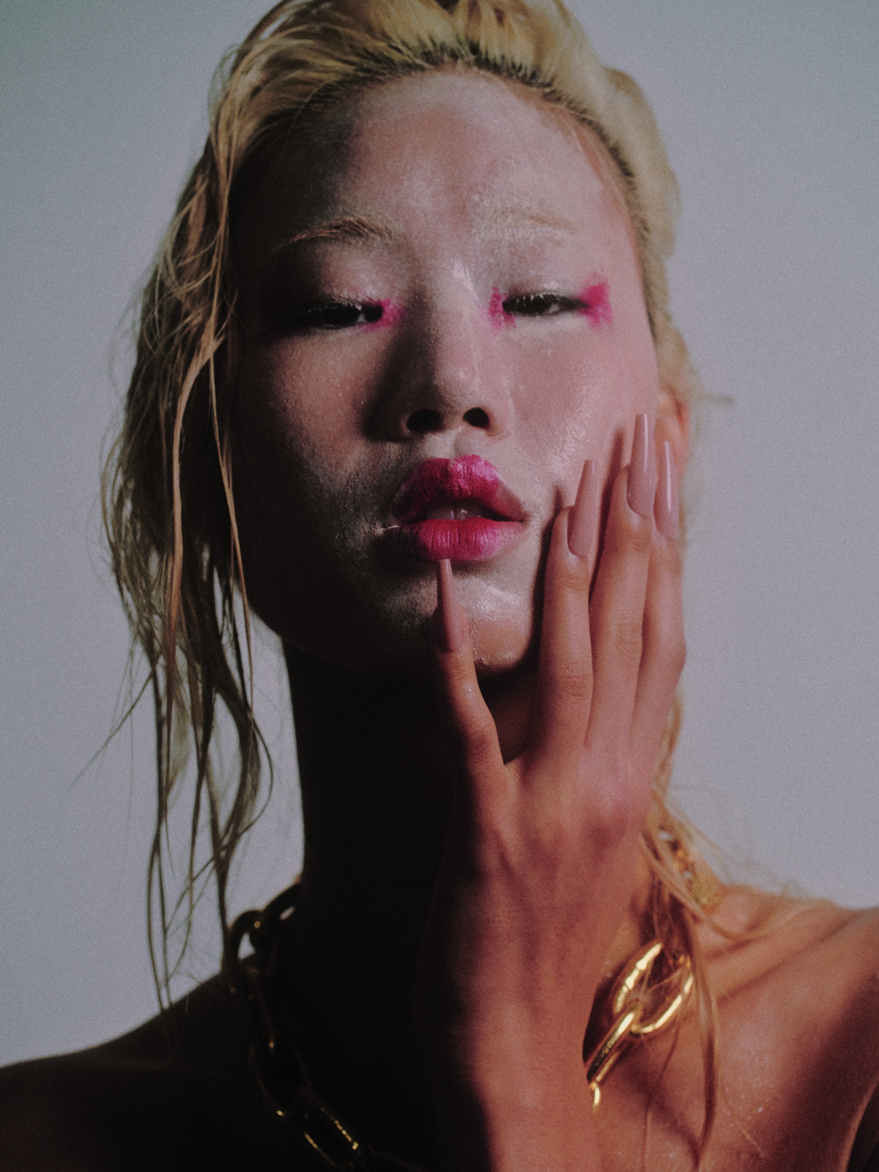 White powder cosmetics editorial view